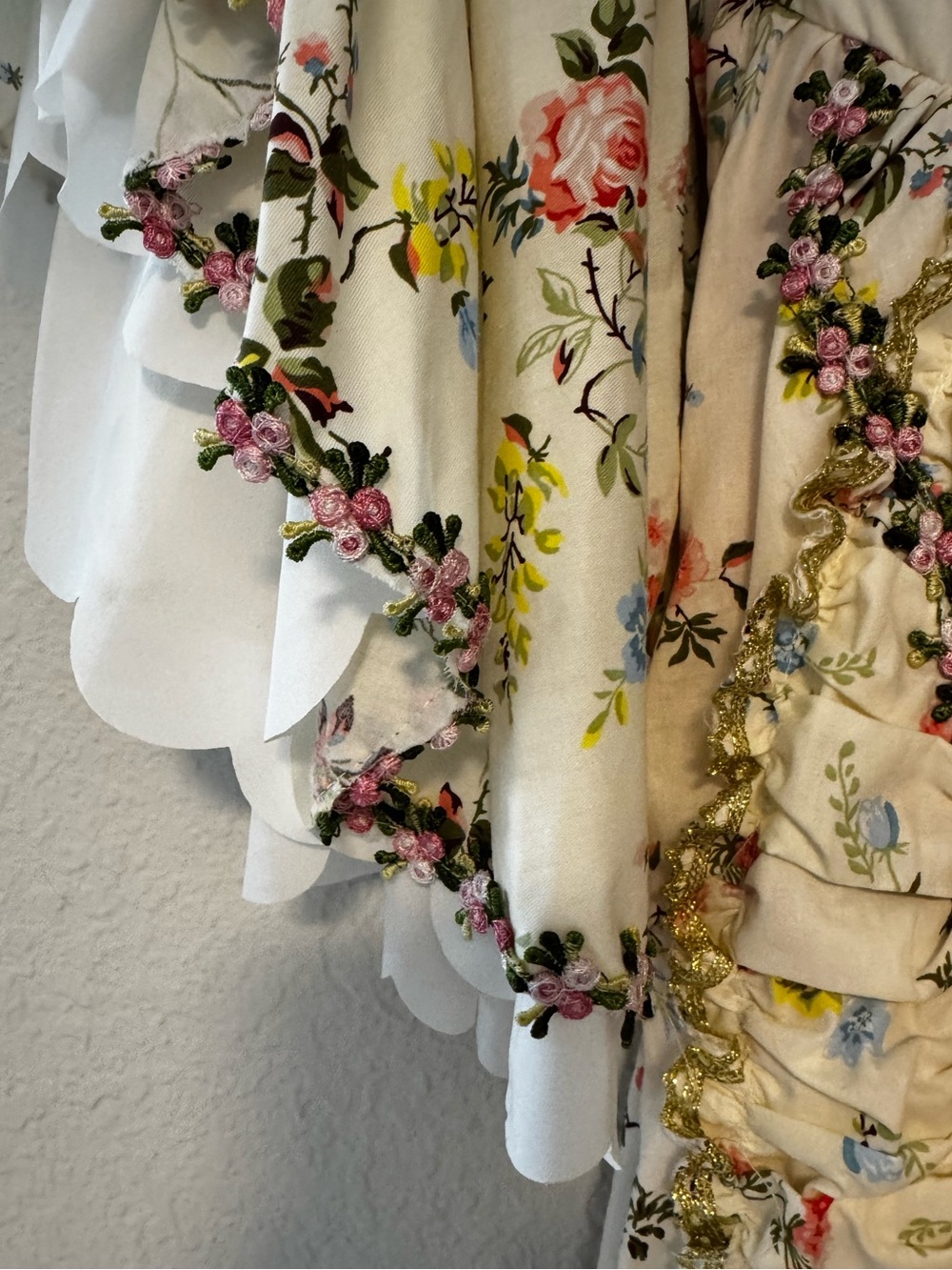 French Queen Costume Marie Antoinette Dress Floral 18th Century Victorian Rococo - Picture 9 of 15